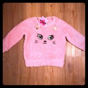 Pink fuzzy sequin sweater NWT sz.6